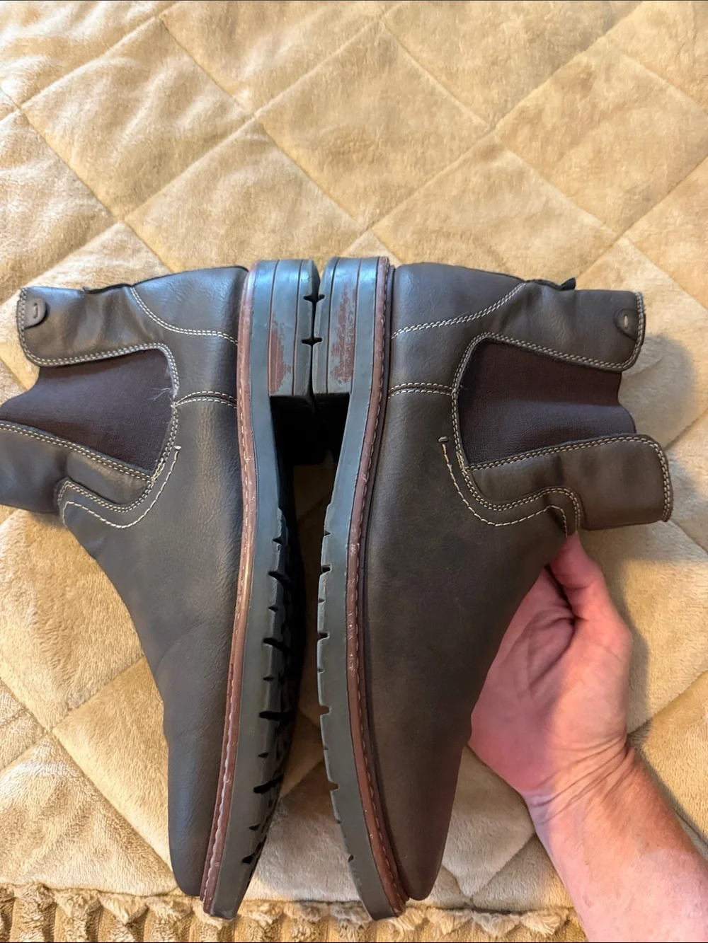 Dockers Men's Ransom Chelsea Brown Faux Leather Chukka Boots